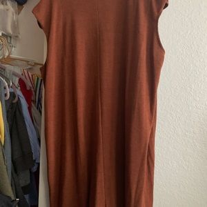 eloquii brown/rust colored and sleeveless dress - Fall/Autumn dress